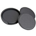 Round Leather Custom Coaster Set